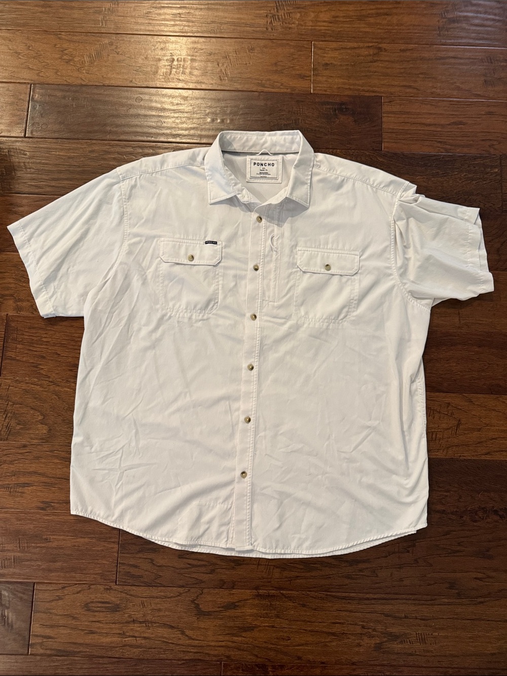 Poncho Short-Sleeve Shirt - White